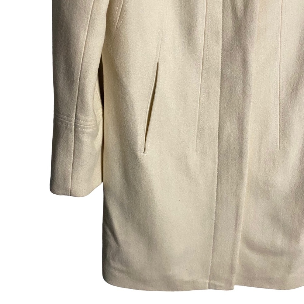 RW&CO Women's Ivory Single Breasted Wool Blend Coat - Picture 4 of 12